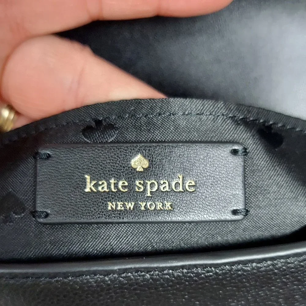 NWT KATE SPADE EMMIE FLAP LEATHER CROSSBODY (K8215 / BLACK)